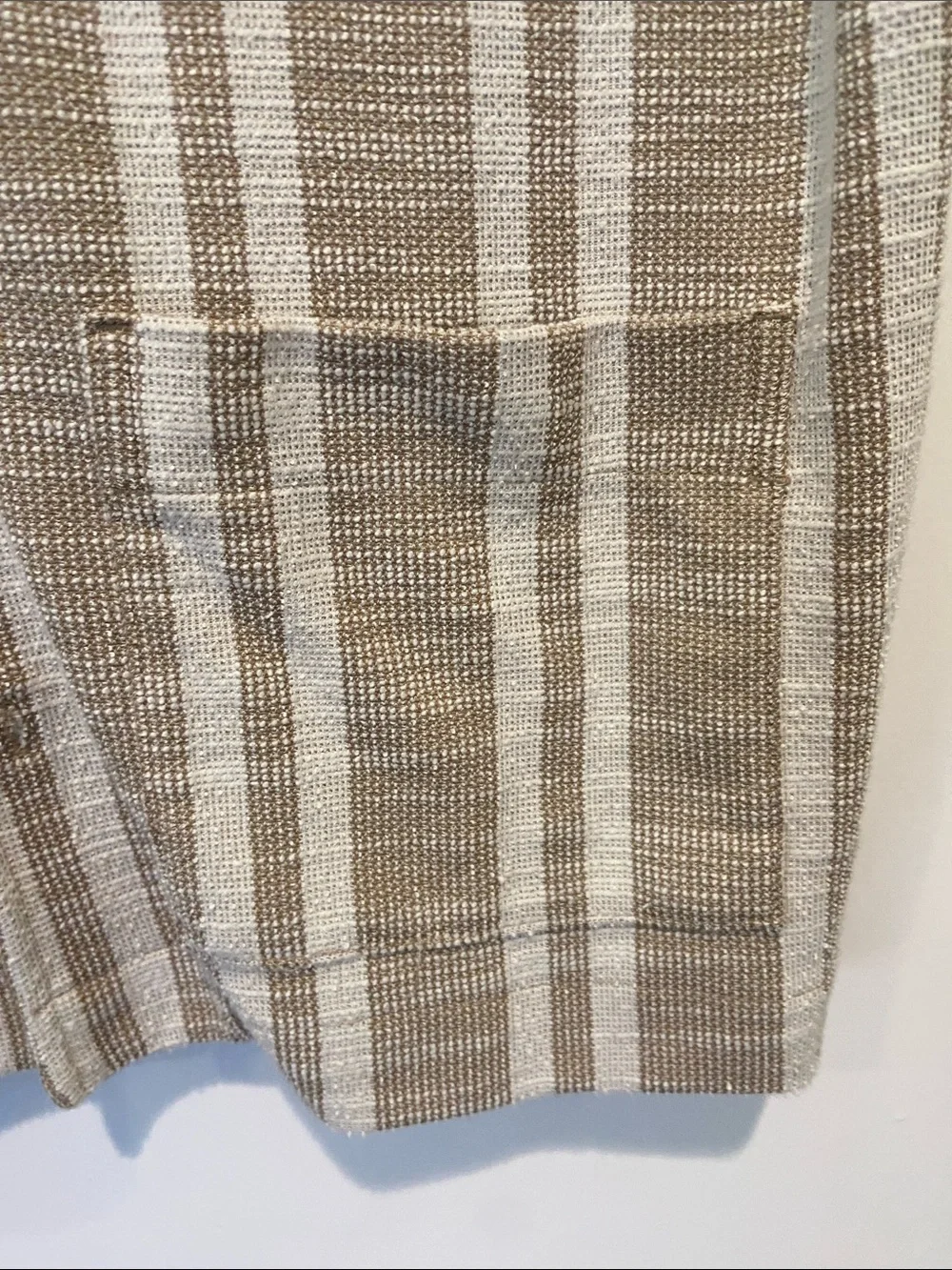 Banana Republic Beige & Cream Striped Knit Shirt Jacket